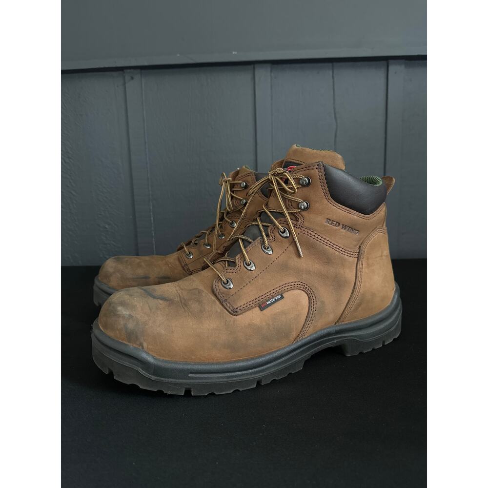 Red Wing King Toe 6 inch Waterproof Safety Toe Boot Nubuck Leather Size 13